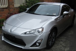 Silver Toyota 86