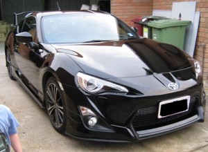 Black Toyota 86 with Aero kit